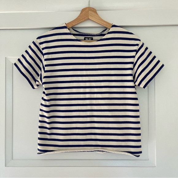 NLST Blue and White Striped Tee - Picture 1 of 5
